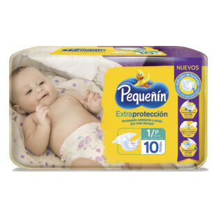 Pañal Pequeñin  Extra Protección Etapa 1 10 Unidades