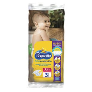 Pañal Pequeñin Extra Protección Tripack Etapa 3 3 Unidades
