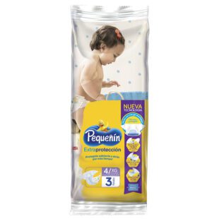 Pañal Pequeñin Extra Protección Tripack Etapa 4 3 Unidades