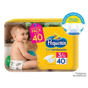 Pañal Pequeñin Extra Protección Etapa 3 40 Unidades Promopack