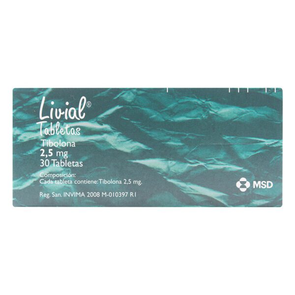 Livial 2.5 Mg 30 Tabletas (3%+)(A)(Pae) - Imagen 2