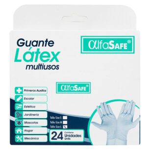 Guante Examen Alfa Latex 24 Uds L