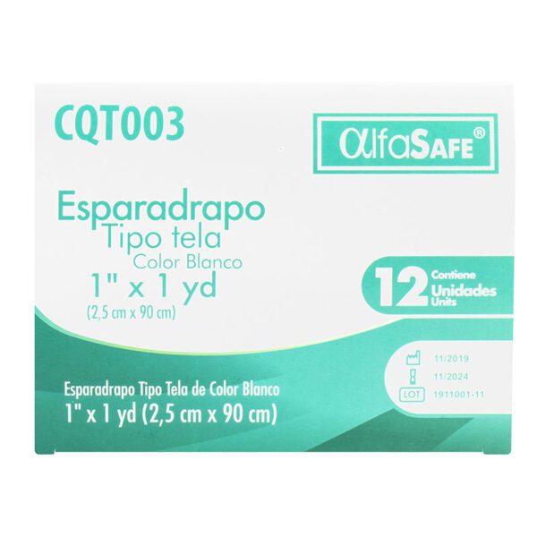 Esparadrapo Tela Alfa Blanco 1X1 12 Uds - Imagen 2