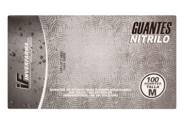 Guante De Nitrilo Negro M 100 Uds Inver.