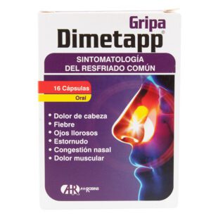 Dimetapp Gripa 500 Mg 16 Capsulas