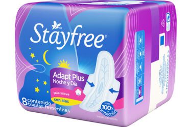Toalla Stayfree Alas Nocturna Agentes Naturales 8 Unidades