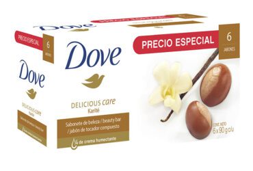 6 Jabones Dove Karité 90 Gr Pague Menos Lleve Más